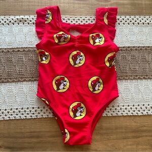 BUC-CEE'S TEXAS Red Beaver BABY GIRL's 9 - 12 MONTHS 1-pc Swimming Suit Bucees